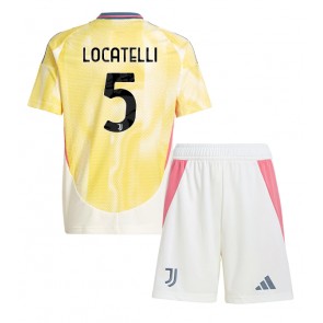 Juventus Manuel Locatelli #5 Venkovní dres komplet pro Děti 2024-25 Krátkým Rukávem (+ Krátké kalhoty)