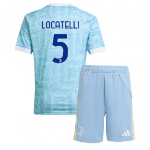 Juventus Manuel Locatelli #5 Venkovní dres komplet pro Děti 2025-26 Krátkým Rukávem (+ Krátké kalhoty)