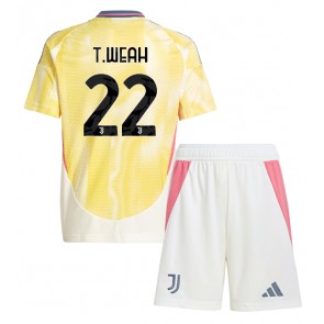 Juventus Timothy Weah #22 Venkovní dres komplet pro Děti 2024-25 Krátkým Rukávem (+ Krátké kalhoty)
