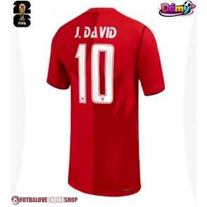 Kanada Jonathan David #10 Domácí Dres pro Dámy MS 2026 Krátkým Rukávem