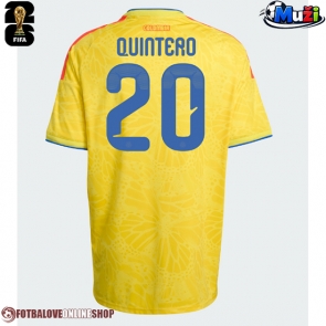 Kolumbie Juan Fernando Quintero #20 Domácí Dres MS 2026 Krátkým Rukávem