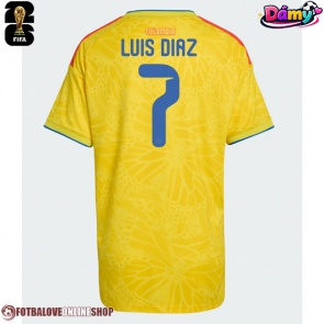 Kolumbie Luis Diaz #7 Domácí Dres pro Dámy MS 2026 Krátkým Rukávem