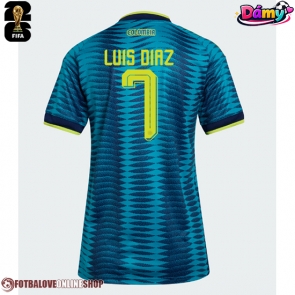 Kolumbie Luis Diaz #7 Venkovní Dres pro Dámy MS 2026 Krátkým Rukávem