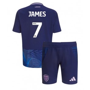 Leeds United Daniel James #7 Alternativní dres komplet pro Děti 2024-25 Krátkým Rukávem (+ Krátké kalhoty)