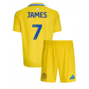 Leeds United Daniel James #7 Venkovní dres komplet pro Děti 2024-25 Krátkým Rukávem (+ Krátké kalhoty)