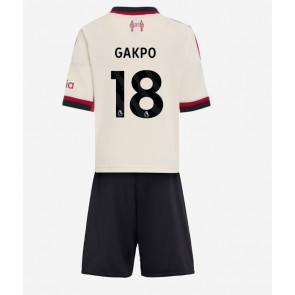 Liverpool Cody Gakpo #18 Venkovní dres komplet pro Děti 2025-26 Krátkým Rukávem (+ Krátké kalhoty)