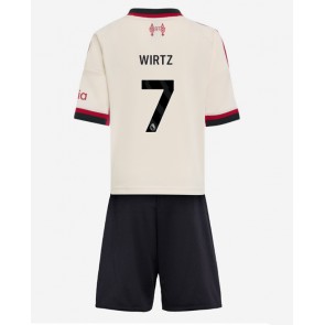 Liverpool Florian Wirtz #7 Venkovní dres komplet pro Děti 2025-26 Krátkým Rukávem (+ Krátké kalhoty)