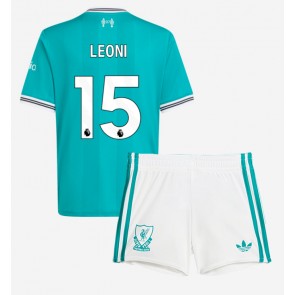 Liverpool Giovanni Leoni #15 Alternativní dres komplet pro Děti 2025-26 Krátkým Rukávem (+ Krátké kalhoty)
