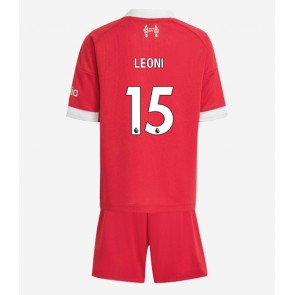 Liverpool Giovanni Leoni #15 Domácí dres komplet pro Děti 2025-26 Krátkým Rukávem (+ Krátké kalhoty)