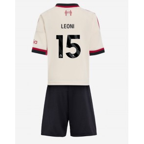 Liverpool Giovanni Leoni #15 Venkovní dres komplet pro Děti 2025-26 Krátkým Rukávem (+ Krátké kalhoty)