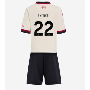 Liverpool Hugo Ekitike #22 Venkovní dres komplet pro Děti 2025-26 Krátkým Rukávem (+ Krátké kalhoty)