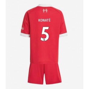 Liverpool Ibrahima Konate #5 Domácí dres komplet pro Děti 2025-26 Krátkým Rukávem (+ Krátké kalhoty)