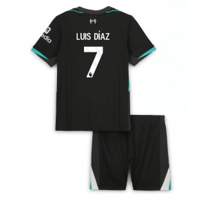 Liverpool Luis Diaz #7 Venkovní dres komplet pro Děti 2024-25 Krátkým Rukávem (+ Krátké kalhoty)
