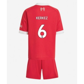 Liverpool Milos Kerkez #6 Domácí dres komplet pro Děti 2025-26 Krátkým Rukávem (+ Krátké kalhoty)