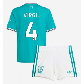 Liverpool Virgil van Dijk #4 Alternativní dres komplet pro Děti 2025-26 Krátkým Rukávem (+ Krátké kalhoty)