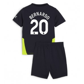 Manchester City Bernardo Silva #20 Venkovní dres komplet pro Děti 2024-25 Krátkým Rukávem (+ Krátké kalhoty)