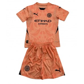 Manchester City Brankář Venkovní dres komplet pro Děti 2024-25 Krátkým Rukávem (+ Krátké kalhoty)