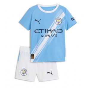 Manchester City Domácí dres komplet pro Děti 2025-26 Krátkým Rukávem (+ Krátké kalhoty)
