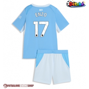 Manchester City Enzo Fernandez #17 Domácí dres komplet pro Děti 2026-27 Krátkým Rukávem (+ Krátké kalhoty)