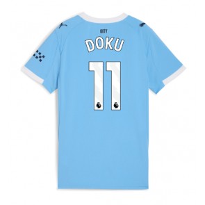 Manchester City Jeremy Doku #11 Domácí Dres pro Dámy 2025-26 Krátkým Rukávem