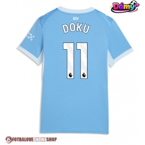 Manchester City Jeremy Doku #11 Domácí Dres pro Dámy 2026-27 Krátkým Rukávem