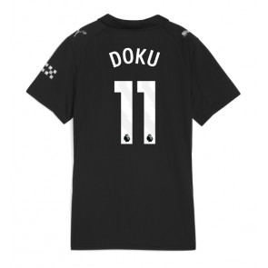Manchester City Jeremy Doku #11 Venkovní Dres pro Dámy 2025-26 Krátkým Rukávem