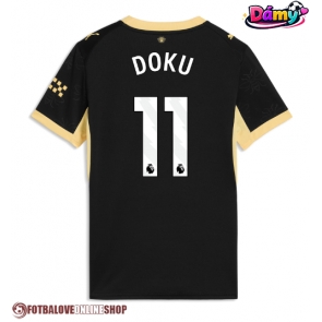 Manchester City Jeremy Doku #11 Venkovní Dres pro Dámy 2026-27 Krátkým Rukávem