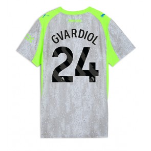 Manchester City Josko Gvardiol #24 Alternativní Dres pro Dámy 2025-26 Krátkým Rukávem Manchester City Josko Gvardiol #24 Alternativní Dres pro Dámy 2025-26 Krátkým Rukávem