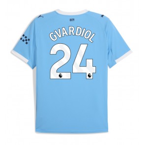Manchester City Josko Gvardiol #24 Domácí Dres 2025-26 Krátkým Rukávem