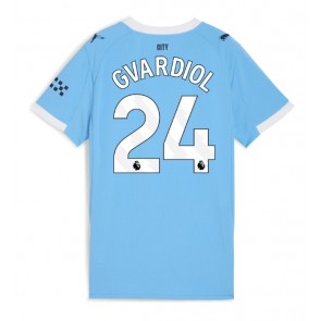 Manchester City Josko Gvardiol #24 Domácí Dres pro Dámy 2025-26 Krátkým Rukávem