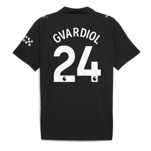 Manchester City Josko Gvardiol #24 Venkovní Dres 2025-26 Krátkým Rukávem