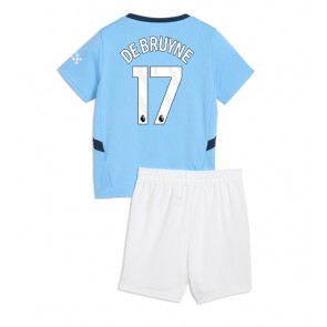 Manchester City Kevin De Bruyne #17 Domácí dres komplet pro Děti 2024-25 Krátkým Rukávem (+ Krátké kalhoty)