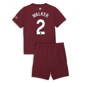 Manchester City Kyle Walker #2 Alternativní dres komplet pro Děti 2024-25 Krátkým Rukávem (+ Krátké kalhoty)