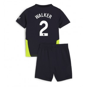 Manchester City Kyle Walker #2 Venkovní dres komplet pro Děti 2024-25 Krátkým Rukávem (+ Krátké kalhoty)