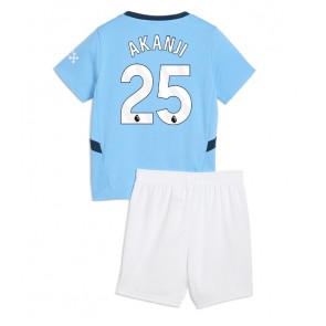 Manchester City Manuel Akanji #25 Domácí dres komplet pro Děti 2024-25 Krátkým Rukávem (+ Krátké kalhoty)