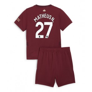 Manchester City Matheus Nunes #27 Alternativní dres komplet pro Děti 2024-25 Krátkým Rukávem (+ Krátké kalhoty)