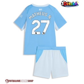 Manchester City Matheus Nunes #27 Domácí dres komplet pro Děti 2026-27 Krátkým Rukávem (+ Krátké kalhoty)