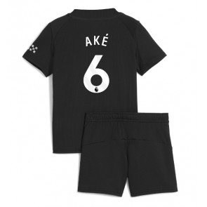 Manchester City Nathan Ake #6 Venkovní dres komplet pro Děti 2025-26 Krátkým Rukávem (+ Krátké kalhoty)