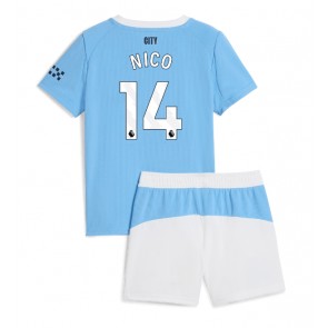 Manchester City Nico Gonzalez #14 Domácí dres komplet pro Děti 2025-26 Krátkým Rukávem (+ Krátké kalhoty)