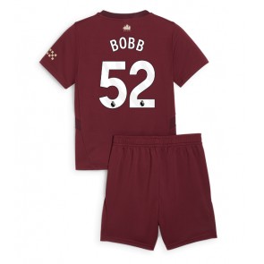 Manchester City Oscar Bobb #52 Alternativní dres komplet pro Děti 2024-25 Krátkým Rukávem (+ Krátké kalhoty)