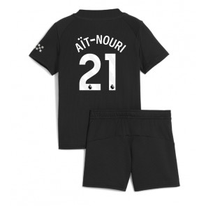 Manchester City Rayan Ait-Nouri #21 Venkovní dres komplet pro Děti 2025-26 Krátkým Rukávem (+ Krátké kalhoty)