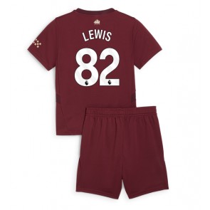 Manchester City Rico Lewis #82 Alternativní dres komplet pro Děti 2024-25 Krátkým Rukávem (+ Krátké kalhoty)