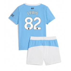 Manchester City Rico Lewis #82 Domácí dres komplet pro Děti 2025-26 Krátkým Rukávem (+ Krátké kalhoty)
