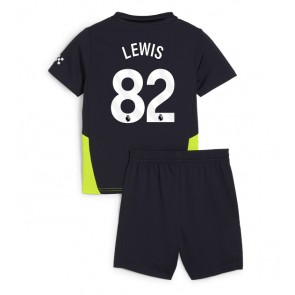 Manchester City Rico Lewis #82 Venkovní dres komplet pro Děti 2024-25 Krátkým Rukávem (+ Krátké kalhoty)