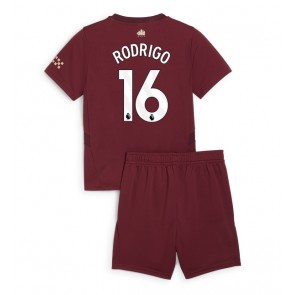Manchester City Rodri Hernandez #16 Alternativní dres komplet pro Děti 2024-25 Krátkým Rukávem (+ Krátké kalhoty)