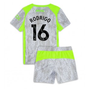Manchester City Rodri Hernandez #16 Alternativní dres komplet pro Děti 2025-26 Krátkým Rukávem (+ Krátké kalhoty)