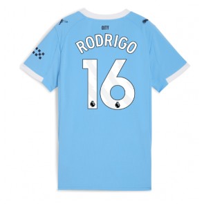 Manchester City Rodri Hernandez #16 Domácí Dres pro Dámy 2025-26 Krátkým Rukávem