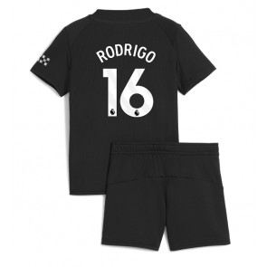 Manchester City Rodri Hernandez #16 Venkovní dres komplet pro Děti 2025-26 Krátkým Rukávem (+ Krátké kalhoty)