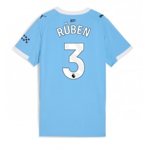 Manchester City Ruben Dias #3 Domácí Dres pro Dámy 2025-26 Krátkým Rukávem