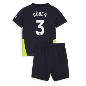 Manchester City Ruben Dias #3 Venkovní dres komplet pro Děti 2024-25 Krátkým Rukávem (+ Krátké kalhoty)